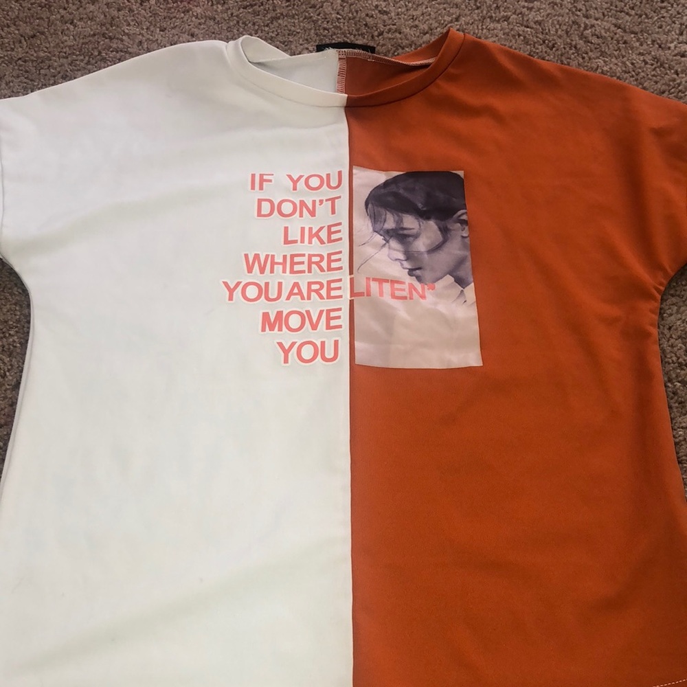 Half and half shirt